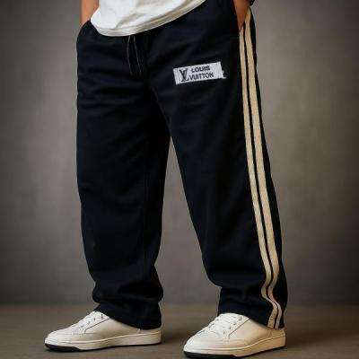 شلوار اسلش بگ نواردار کنفی جنس بنگال رنگ مشکی-154930