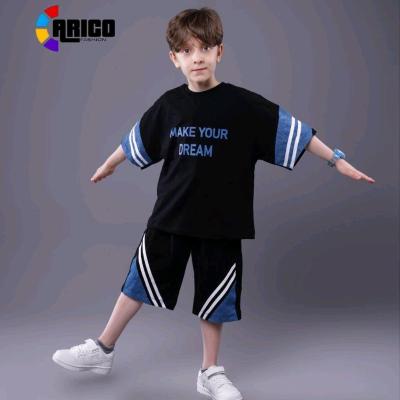 تیشرت شلوارک ترکیبی جین و پنبه اسپرت دختر و پسر