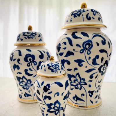 جینجر جار دستساز قلم آبی(ست کامل)