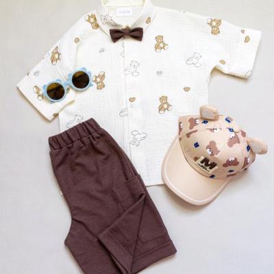 ست لباس پسرانه بلوز و شلوارک