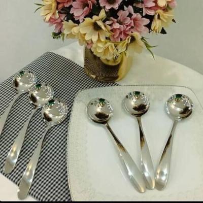 ملاقه استیل خورشتی نقره ای (6عددی)