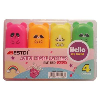 ماژیک علامت گذار بستدی مدل حیوانات بسته 4 عددی