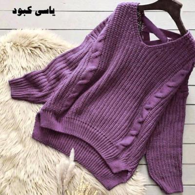 بلوز بافت نخ ترک آکرلیک ضدحساسیت مدل پشت ضربدری بافت زنانه