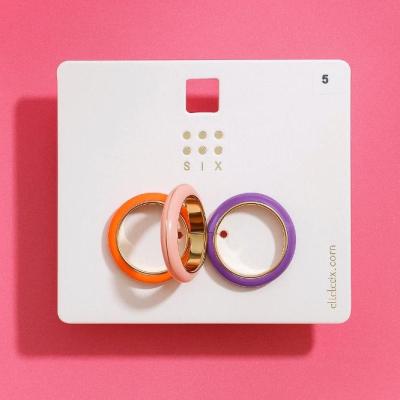 انگشترهای رنگی فانتزی برند six