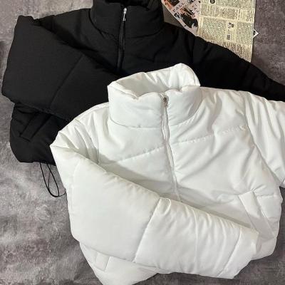 کاپشن پفکی سفید و مشکی زمستانی پشم شیشه-157528