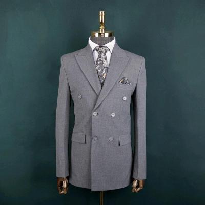 کت تک خاکستری دبل برست بزیاق ترک