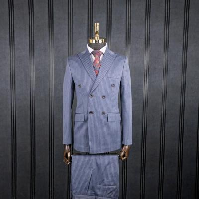 کت و شلوار آبی روشن دیپلمات دبل برست آلتین