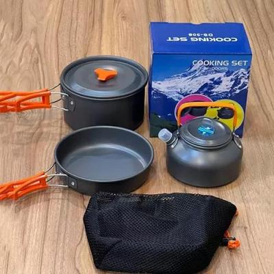 ست ظروف پخت و پز کوهنوردی 3 تکه مدل DS-308