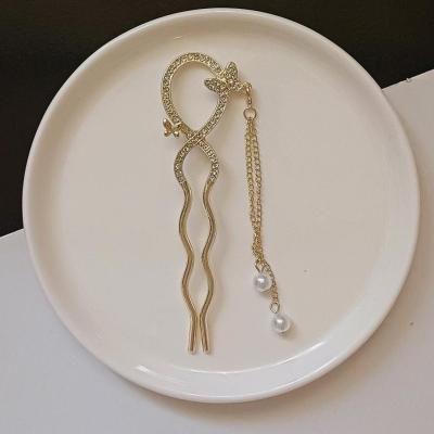 کانزاشی طرح پروانه آویزدار طلایی فلزی آبکاری شده