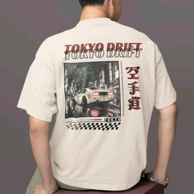 تیشرت لانگ طرح ماشینی