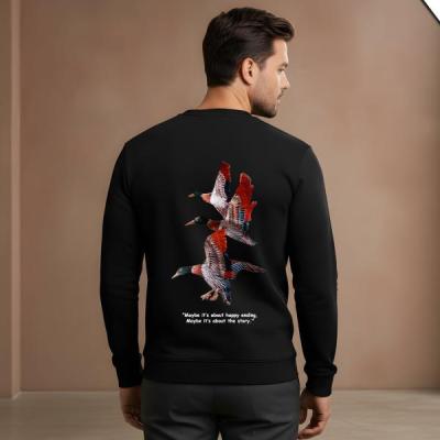 بلوز دورس سه‌نخ پرنده ساو داخل کرک رنگ مشکی | گرم و راحت