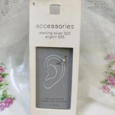 پیرسینگ گوش نقره عیار 925 اروپایی