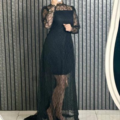 پیراهن شب زنانه دانتل مدل فرمالیته لباس مجلسی مشکی پیراهن مجلسی دخترانه لباس مجلسی زنانه