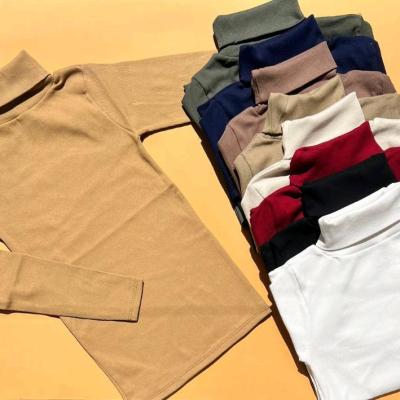 بلوز یقه اسکی پنبه کبریتی زنانه و دخترانه آستبن بلند کیفیت عالی