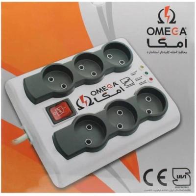 خرید و قیمت محافظ برق 6 خانه امگا مدل P6000 | گارانتی دار