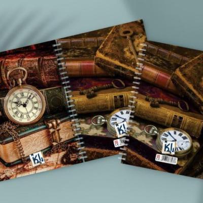 دفتر مشق 50 برگ طرح ساعت