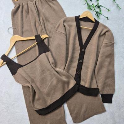 ست سه تیکه بافت شیک ترند خوش استایل 95071