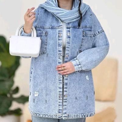 شومیز کت جین مرواریدی 2917