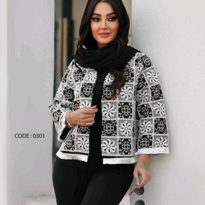 مانتو کتی لنین قلاب دوزی و خامه دوزی مدل طرح اسلیمی