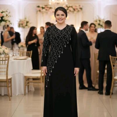 پیراهن مهمانی زنانه کرپ دالقیچ مدل تندیس