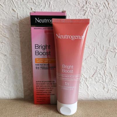 کرم فلوییدی و روشن کننده صورت نوتروژینا مدل bright boost