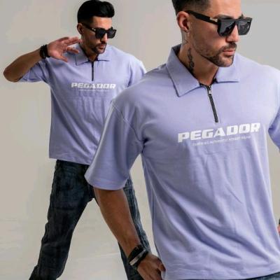 تیشرت نیم زیپ باکسی جنس دونخ لاکرا