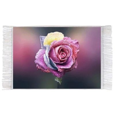 تابلو فرش ماشینی طرح گل