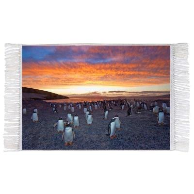 تابلو فرش ماشینی طرح پنگوئن