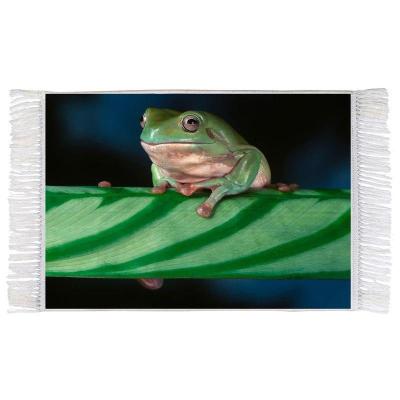 تابلو فرش ماشینی طرح قورباغه