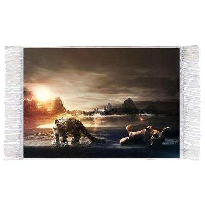 تابلو فرش ماشینی طرح مبارزه