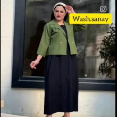 مانتو کتی زنانه لنین مدل مانتو کتی و زیر سارافن حلقه آستین