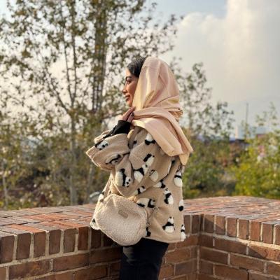 شال مخمل قواره 190 در 65 رنگ کرم