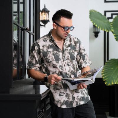 پیراهن آستین کوتاه نخی کنفی لطیف اسپرت سبز-154931