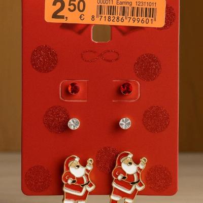 پک 3 عددی گوشواره میخی کریسمسی