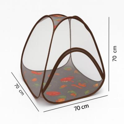 پشه بند کودک طرح کلبه سایز متوسط ( طوسی )