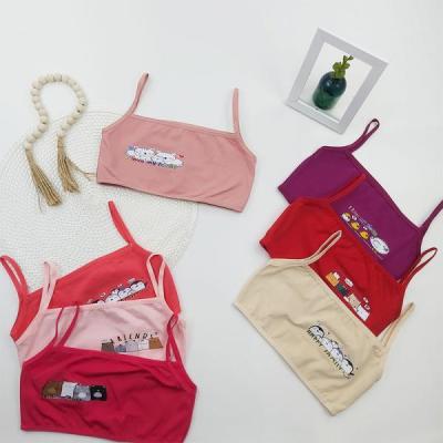 نیم تنه دخترانه نخی بند باریک کد 10371