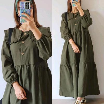 پیراهن مانتویی ساحلی زنانه لنین مدل بهناز