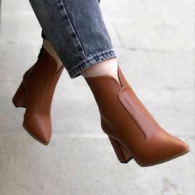 نیم بوت پاشنه دار زنانه بوت شیک زنانه