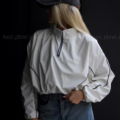 کراپ سوییشرت نیم زیپ تی سی دخترونه زنونه