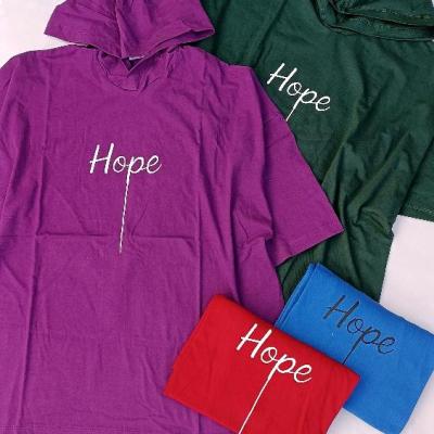 تیشرت کلاهدار بیگ سایز زنانه نخ و پنبه فری سایز 38&54