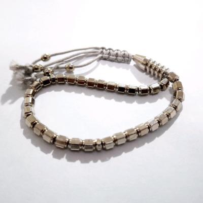 تسبیح نقره ای 33 تایی چندوجهی