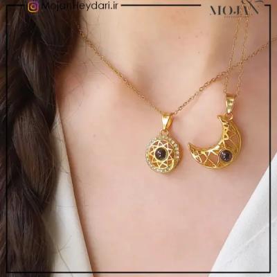 گردنبند ست صدزبان لاو طلایی کد0095