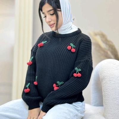 بلوز زنانه بلوز بافت دخترانه گیلاس الیشکا-157575