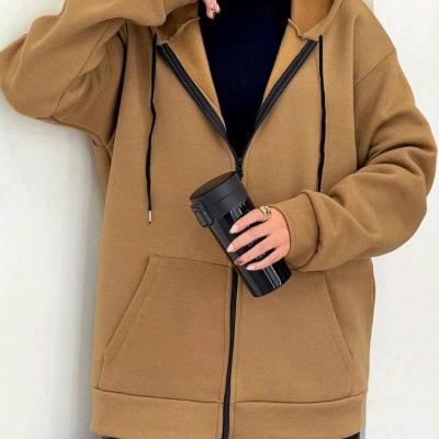 سویشرت ساده کلاهدار داخل کرکی