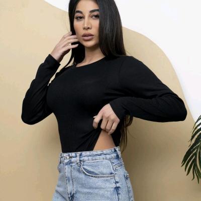 بادی زنانه آستین بلند فری سایز تا 44 دورسینه 95