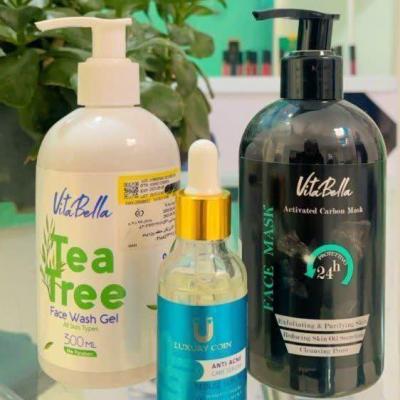 پک شماره 1 ضدجوش ( ماسک زغال، سرم ضدجوش،شوینده گیاهی صورت)