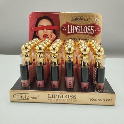 رژ لب مایع مات کالیستا درب طلایی در 6رنگ نود قهوه ای وگوشتی