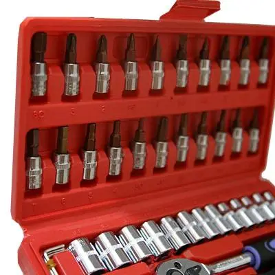 مجموعه ابزار 46 عددی با کیف مقاوم مناسب منزل و تعمیرکاران