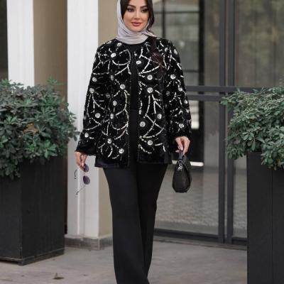 مانتو مجلسی مخمل سوزندوزی مدل فرگل