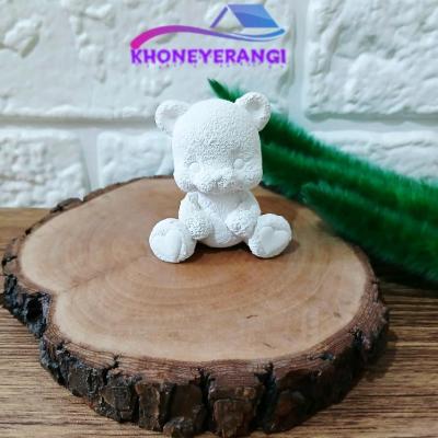 بیس خام مجسمه تدی نشسته پا قلبی 5سانتی-155600